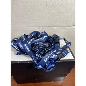 Seattle Seahawks NFL Lanyard Navy Blue Team Logo ID Badge Key Holder 24 Inch‎
